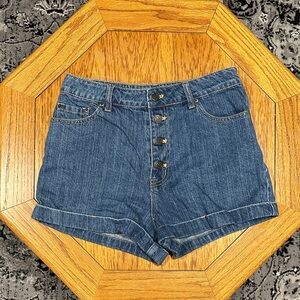 *BDG* Medium Wash High Waist Blue Denim Shorts Size 29 W